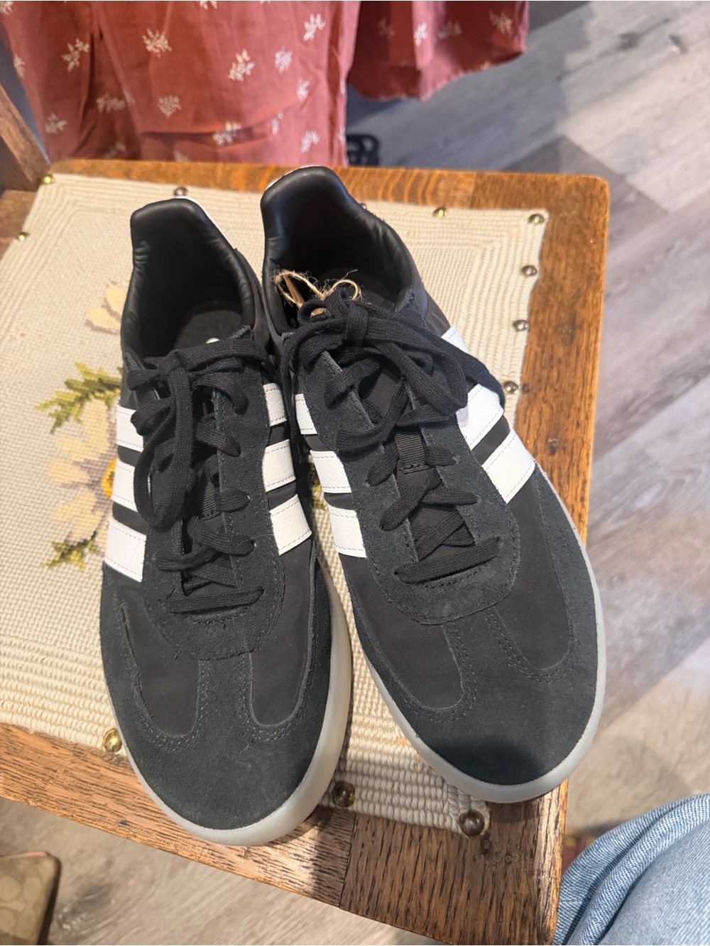 adidas Women's Black and White Athletic Sneakers